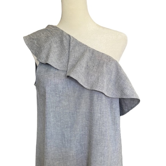 THEORY Alexandra Ruffle One Shoulder Dress - Picture 6 of 7